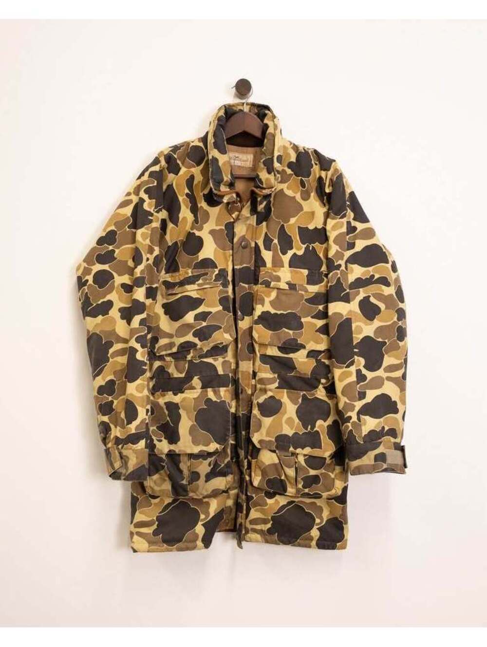 Vintage Woodland Duck Camo Hunting Jacket / Field Coat — Men’s Medium